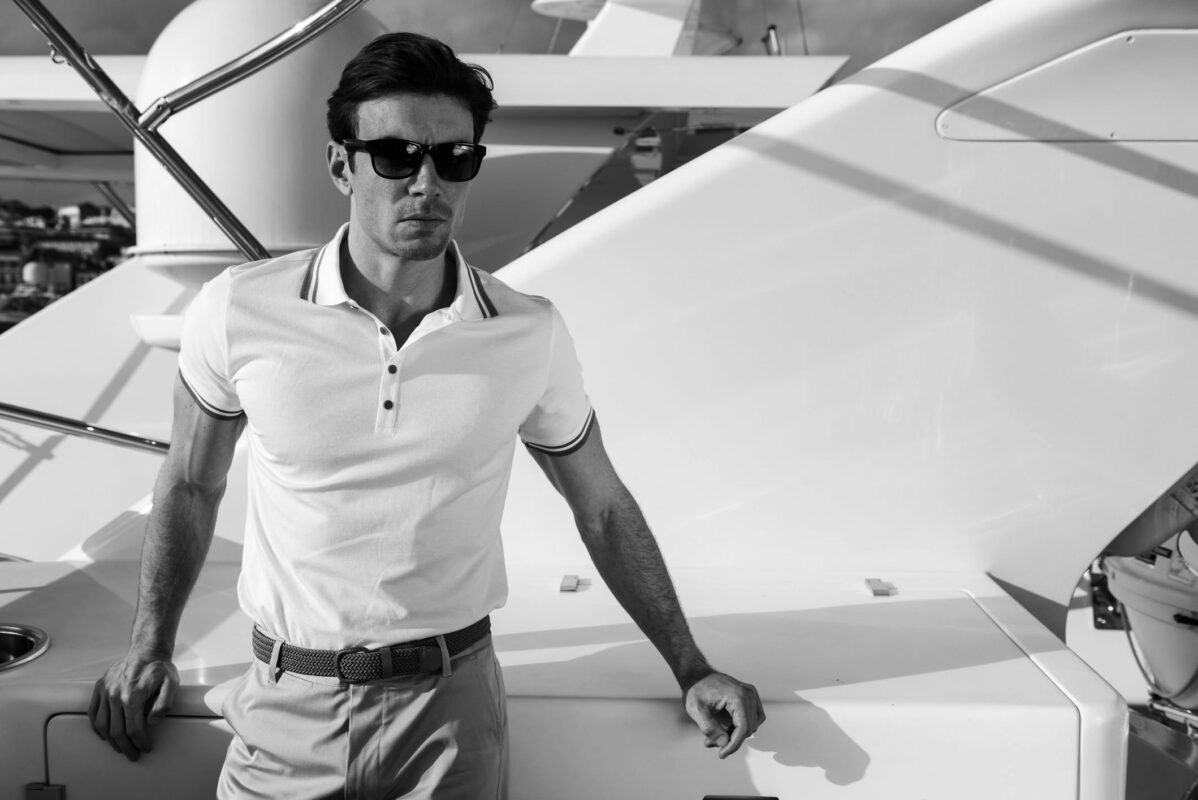 Man on yacht